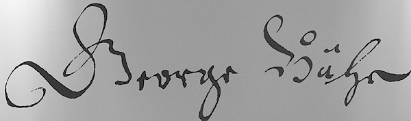 Die Unterschrift von George Bähr